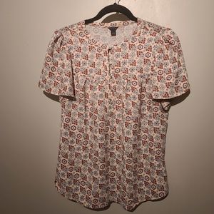 Short Sleve Printed Blouse